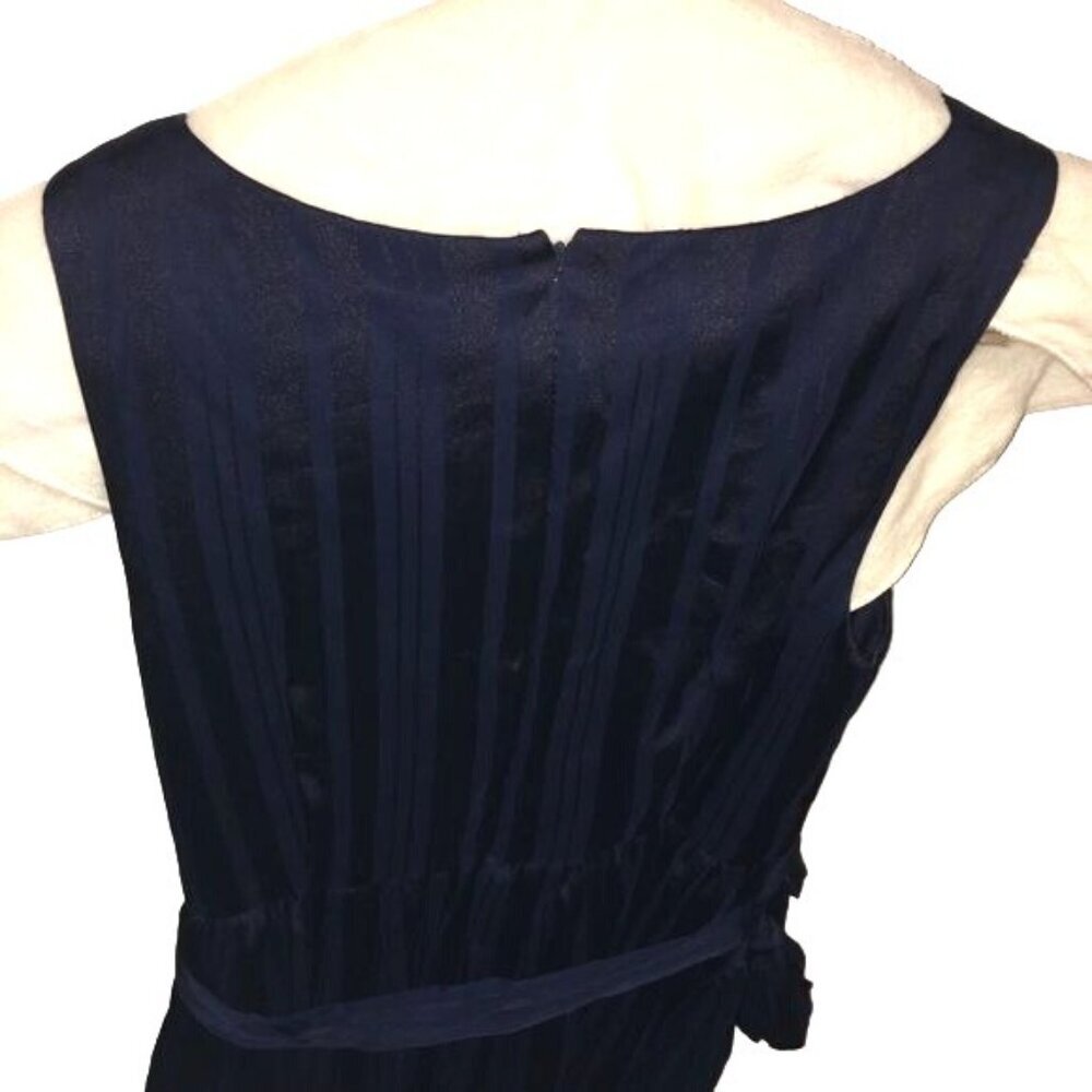 Dress Barn Luxe By Carmen Marc Valvo Womens Dress Navy Blue Size 14 NWOT - Picture 2 of 7